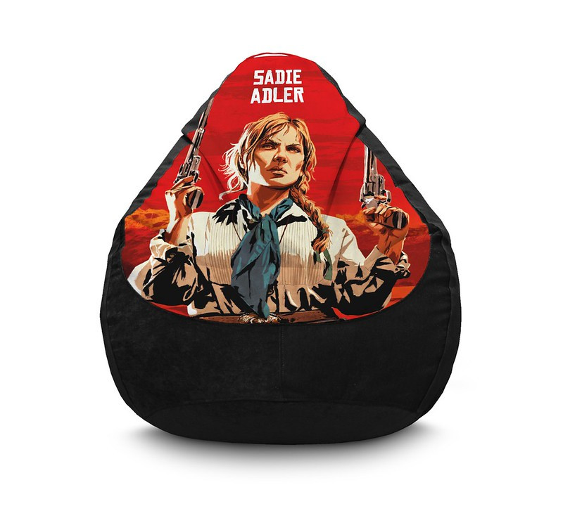 

Кресло мешок iPuff "RDR 2. Sadie Adler" Флок XXXL (100х135 см) Черный