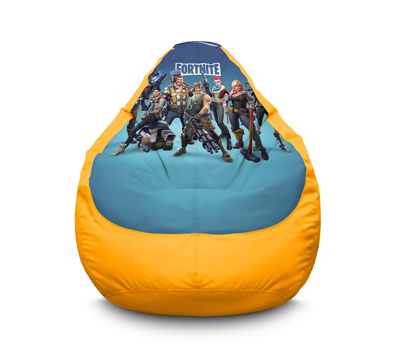 

Кресло мешок iPuff "Fortnite. Command" Оксфорд XXL (90х125 см) Желтый