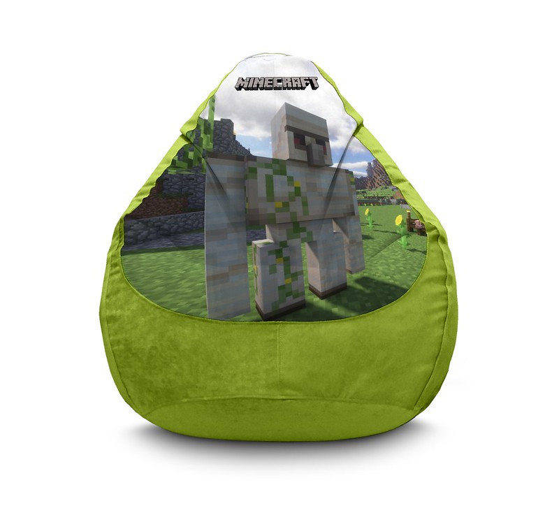 

Кресло мешок iPuff "Minecraft. Iron golem" Флок XXXL (100х135 см) Оливковый