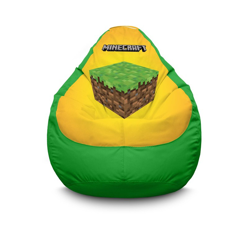 

Кресло мешок iPuff "Minecraft. Cube" Оксфорд XXL (90х125 см) Зелёный