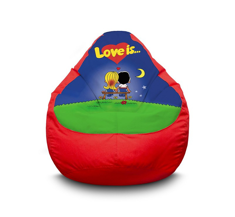 

Кресло мешок iPuff "Love is...двое" Оксфорд XXL (90х125 см) Красный