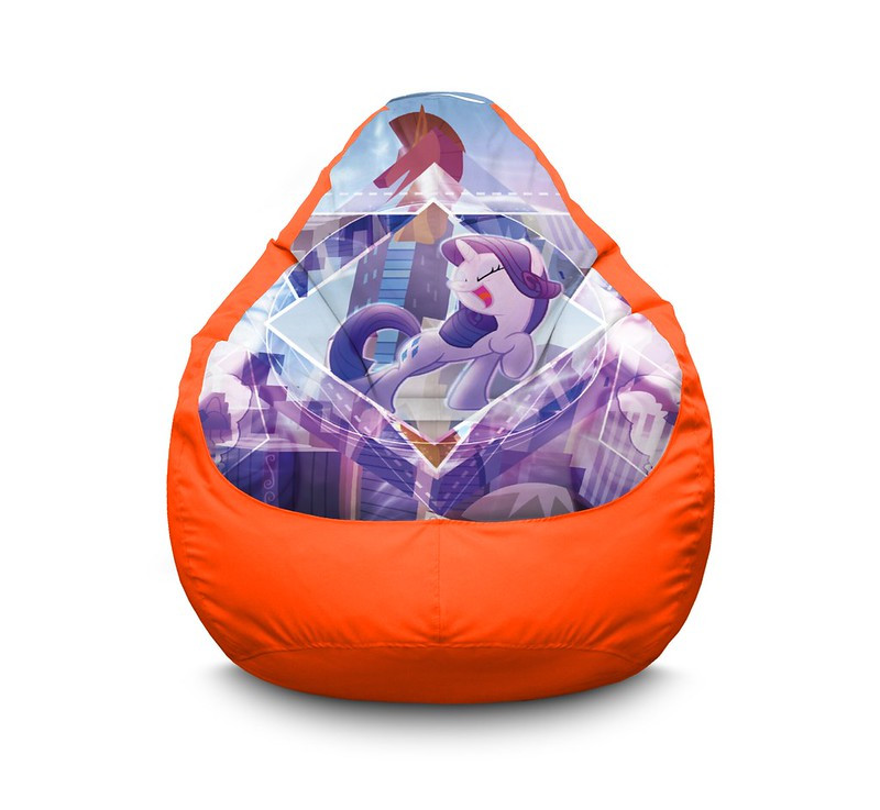 

Кресло мешок iPuff "My Little Pony. Abstract Twilight Sparkle" Оксфорд XL (80х110 см) Оранжевый