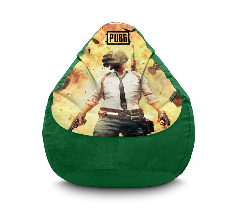 

Кресло мешок iPuff "PUBG. Explosion 2" Флок XXXL (100х135 см) Зелёный