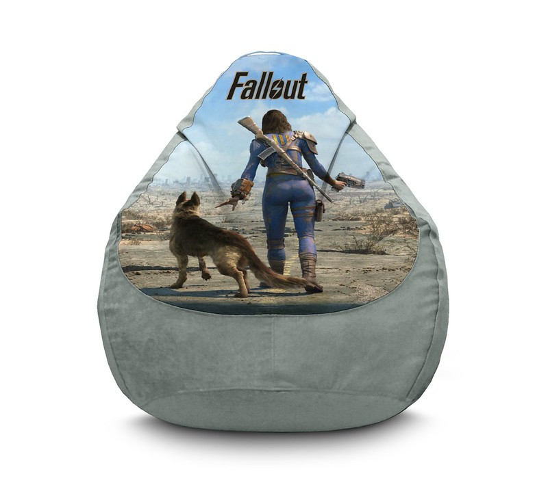 

Кресло мешок iPuff "Fallout. Hero" Флок XXXL (100х135 см) Светло-серый