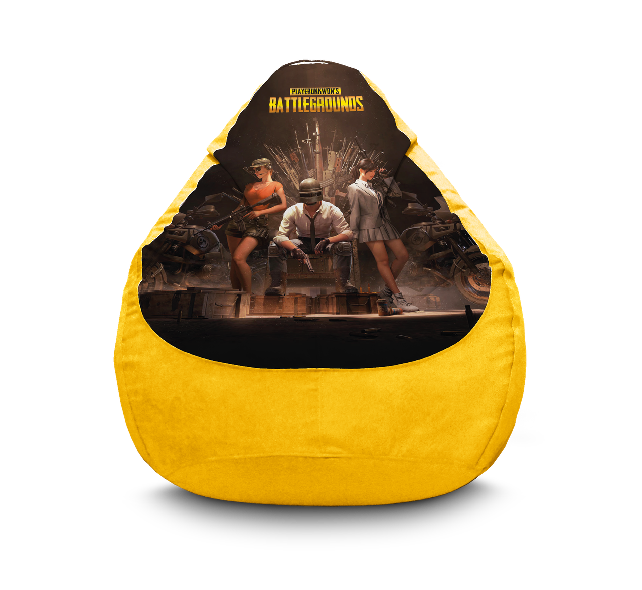 

Кресло мешок iPuff "PUBG. Throne" Флок XXL (90х125 см) Желтый