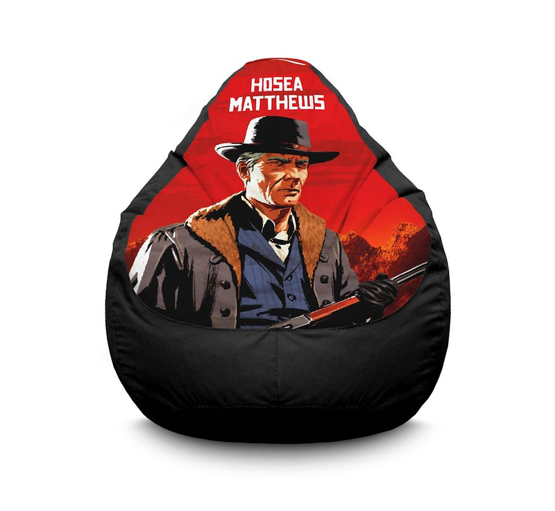 

Кресло мешок iPuff "RDR 2. Hosea Matthews" Оксфорд XXL (90х125 см) Черный