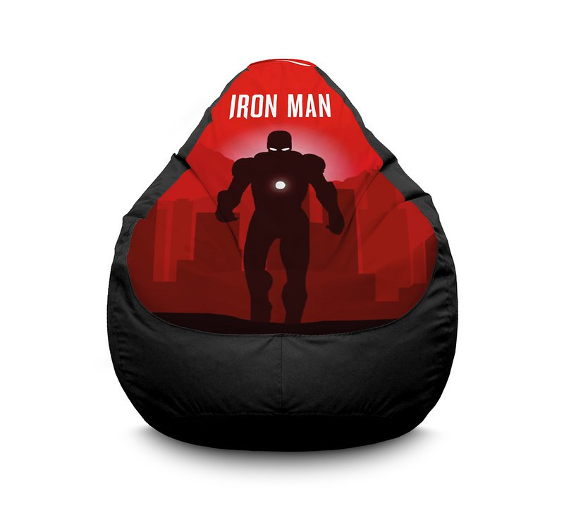 

Кресло мешок iPuff "Iron Man. Silhouette" Оксфорд XXL (90х125 см) Темно-серый