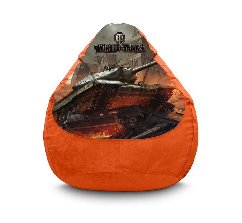 

Кресло мешок iPuff "World of Tanks. Battle" Флок XL (80x110 см) Оранжевый