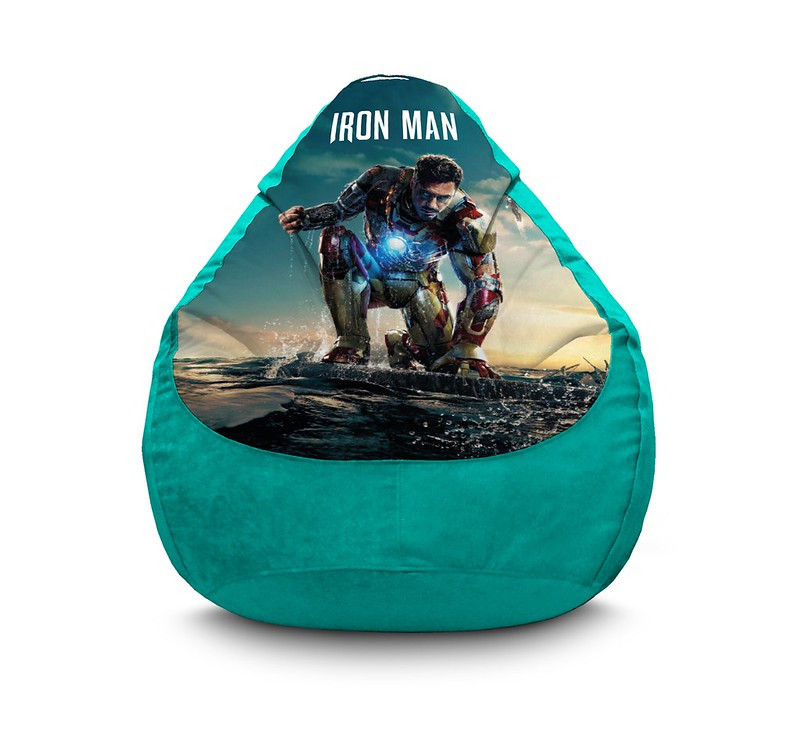 

Кресло мешок iPuff "Iron Man 3" Флок XXL (90х125 см) Бирюзовый