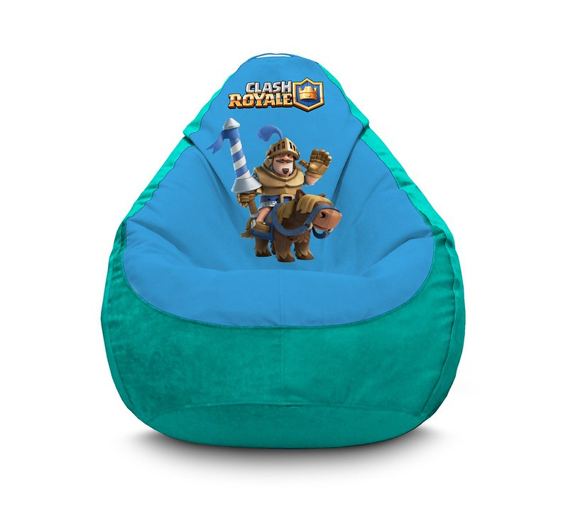 

Кресло мешок iPuff "Clash Royale. Rider" Флок XXXL (100х135 см) Бирюзовый