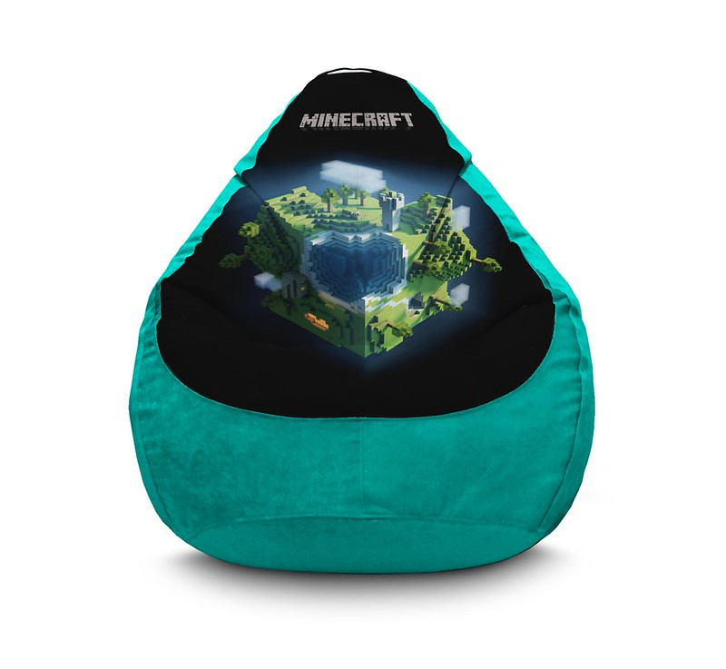 

Кресло мешок iPuff "Minecraft. Island" Флок XXXL (100х135 см) Голубой