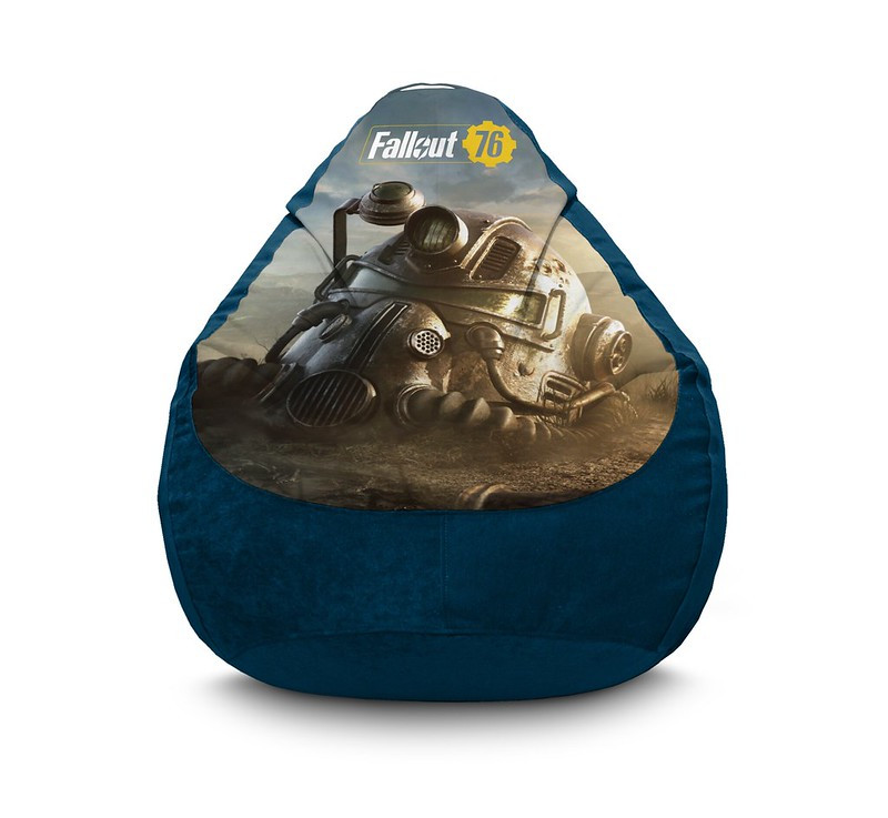 

Кресло мешок iPuff "Fallout 76. Armor helm" Флок XXXL (100х135 см) Синий