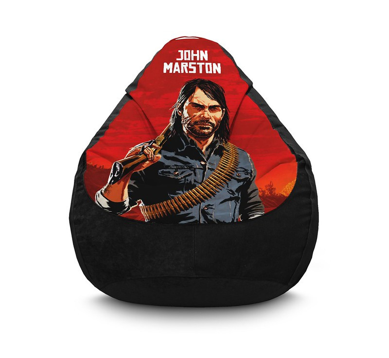 

Кресло мешок iPuff "RDR 2. John Marston" Флок XXL (90х125 см) Черный