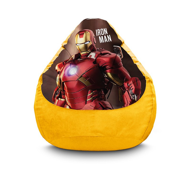 

Кресло мешок iPuff "Iron Man. Warrior" Флок XXL (90х125 см) Желтый
