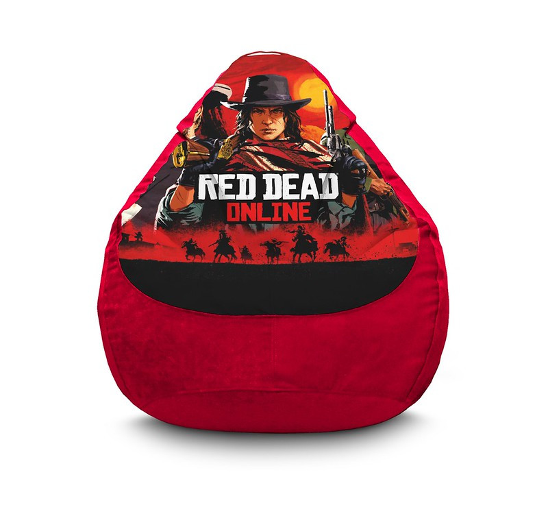 

Кресло мешок iPuff "Red Dead Redemption 2 online" Флок XXL (90х125 см) Бордовый