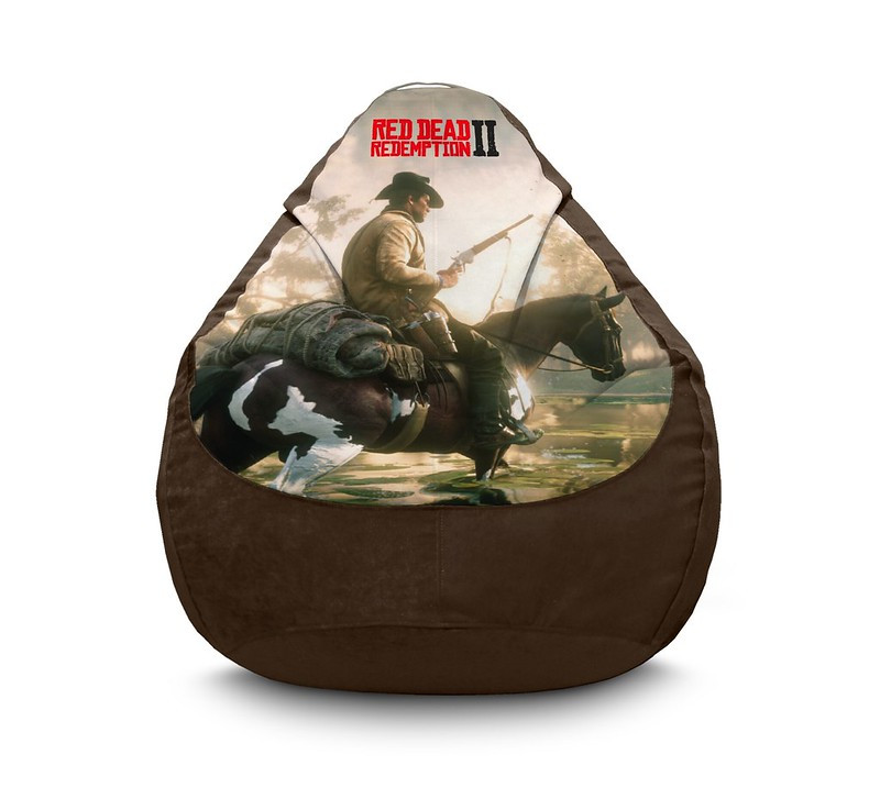 

Кресло мешок iPuff "RDR 2. Arthur Morgan and horse" Флок XXXL (100х135 см) Коричневый