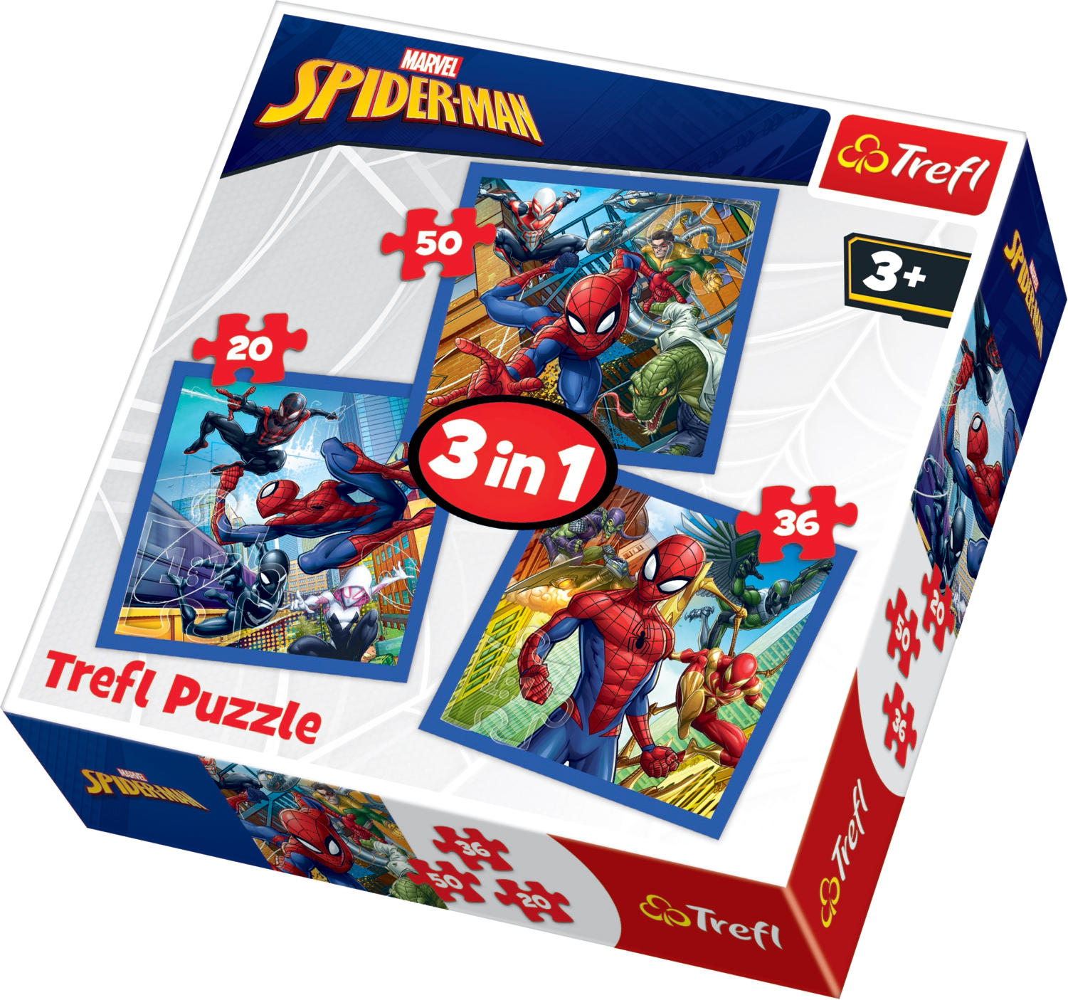 Пазл Trefl Сила Человека-паука, 3 пазла 20-36-50 элементов (TFL-34841 ...