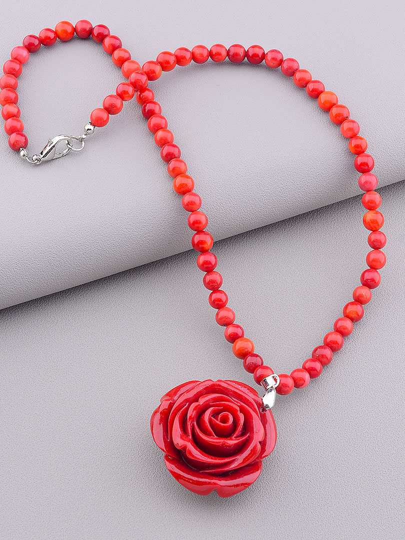 

Коралловые бусы, Полимерная глина 42 см. 063235