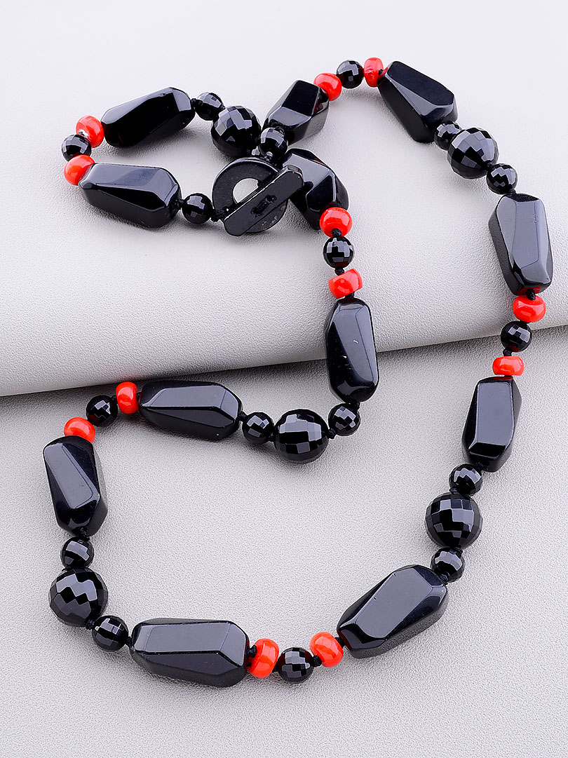 

Бусы Sunstones из натурального агата и коралла 66 см 065647