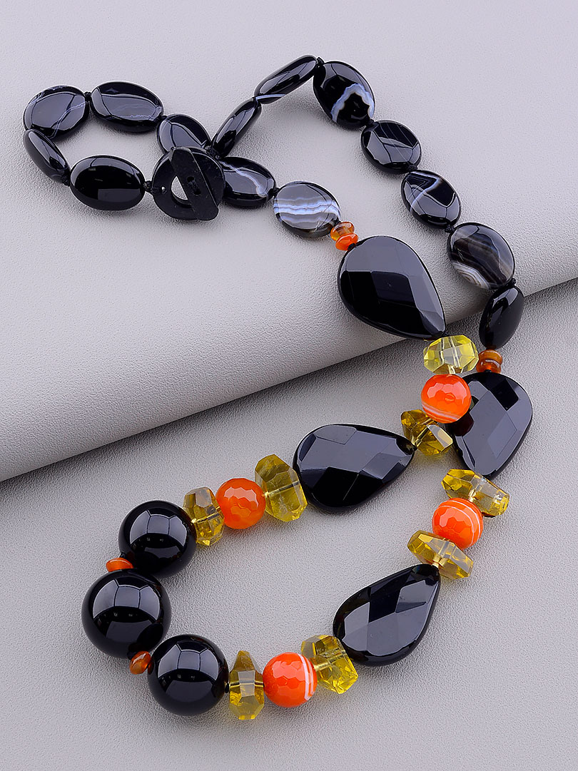 

Бусы Sunstones из Цитрина, агата 60 см. 053106