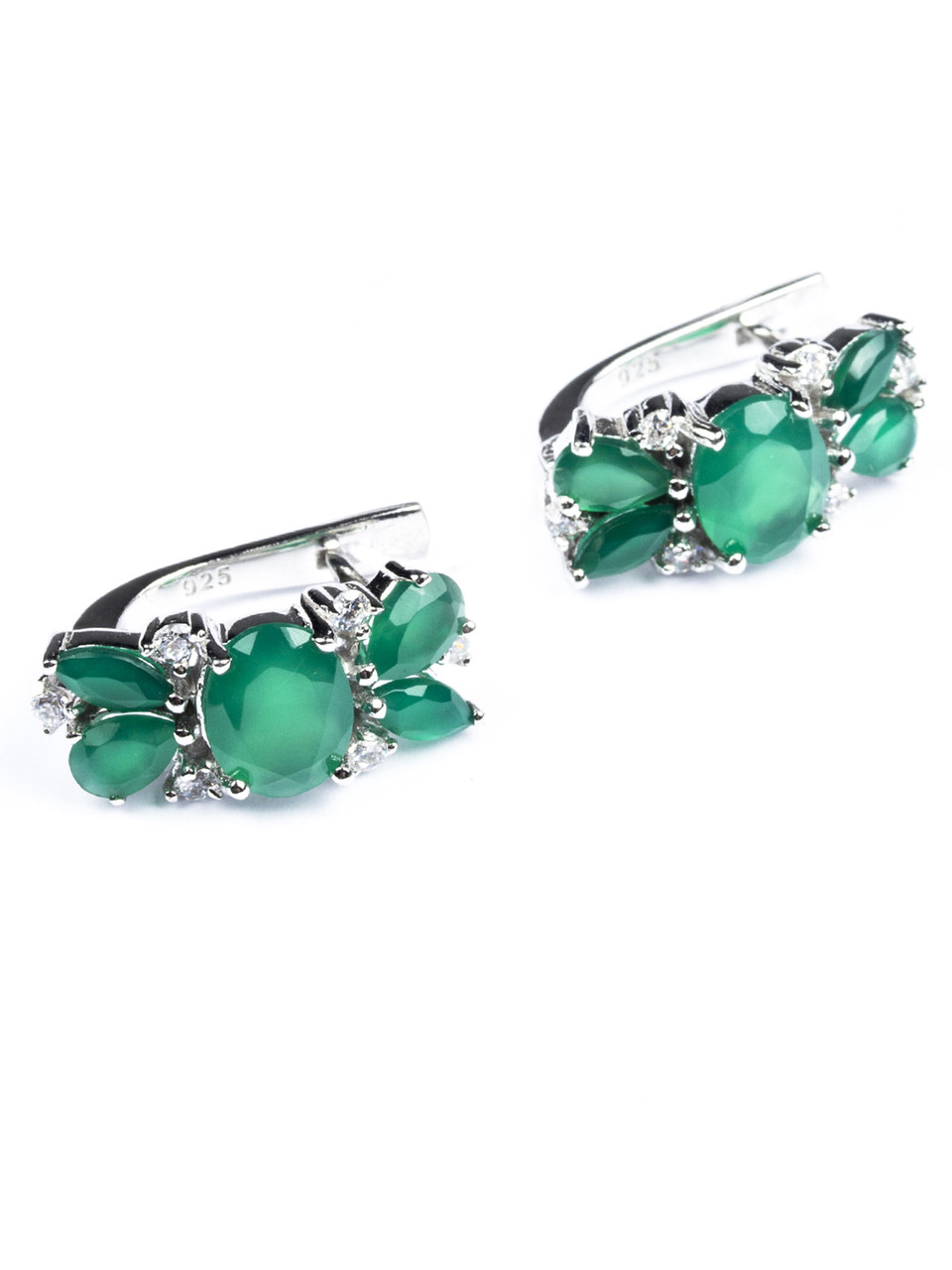

Серьги из серебра с агатом Е-271