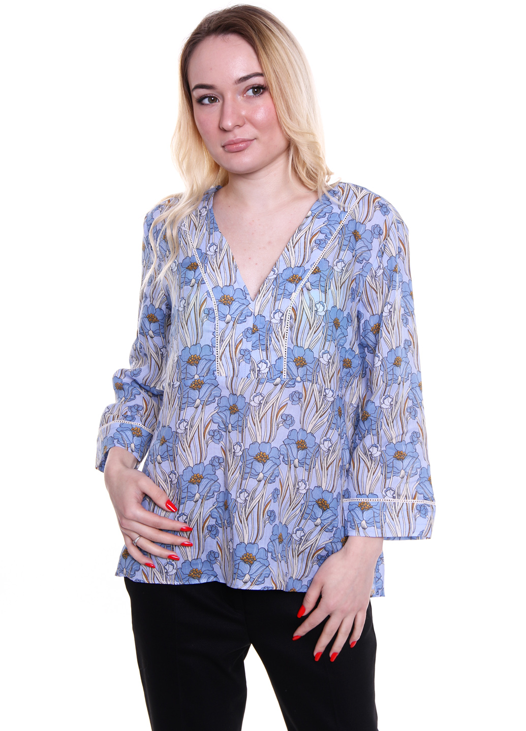 

Блуза Massimo Dutti 5128/879/404 40 блакитний комб.