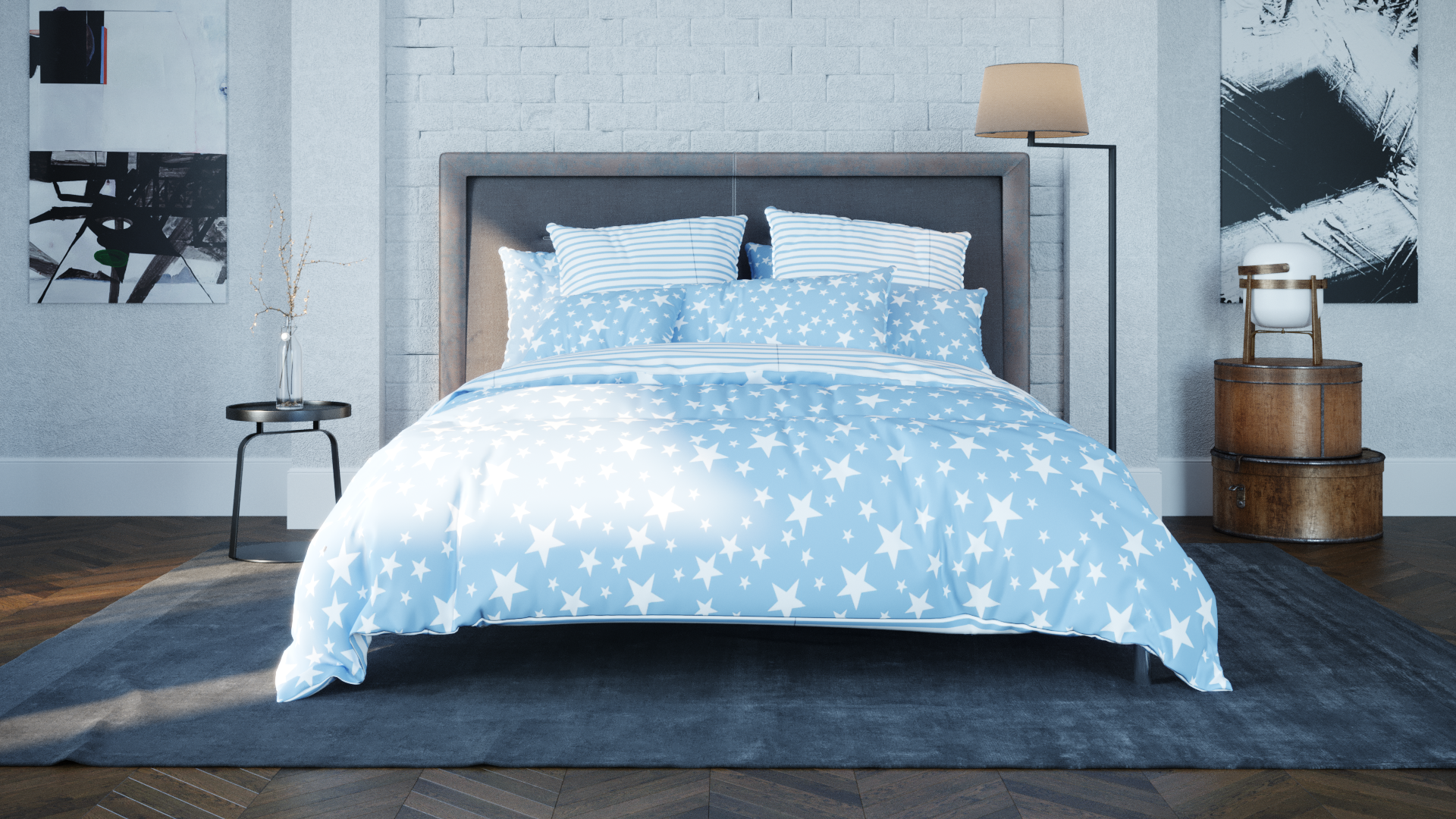

Комплект постельного белья ТЕП Ranforce 014 Star Blue 150x215