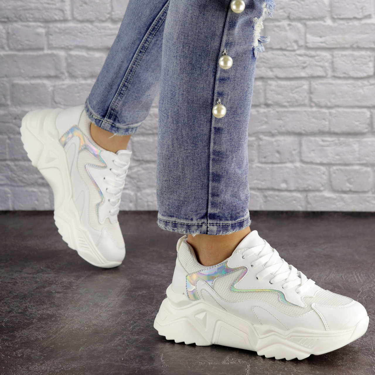 

Женские кроссовки Fashion Freeway 1619 36 размер 23 см Белый