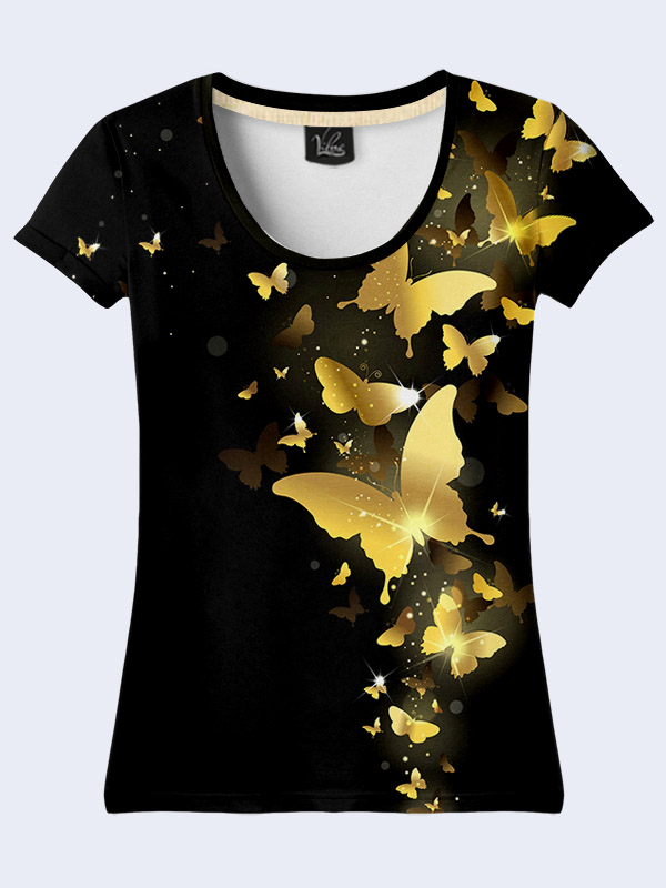 

Футболка Gold butterflies - Vilno -  - 2326, Футболка Gold butterflies - Vilno - S - 2326
