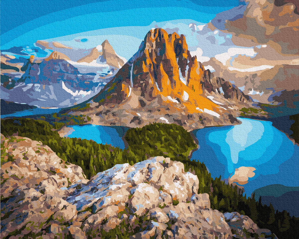 

Картина по Номерам Озеро в горах 40х50см RainbowArt GX21610