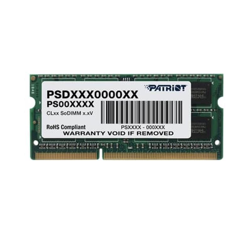 

Модуль памяти SO-DIMM 4GB/1600 DDR3L Patriot Signature Line (PSD34G1600L81S)