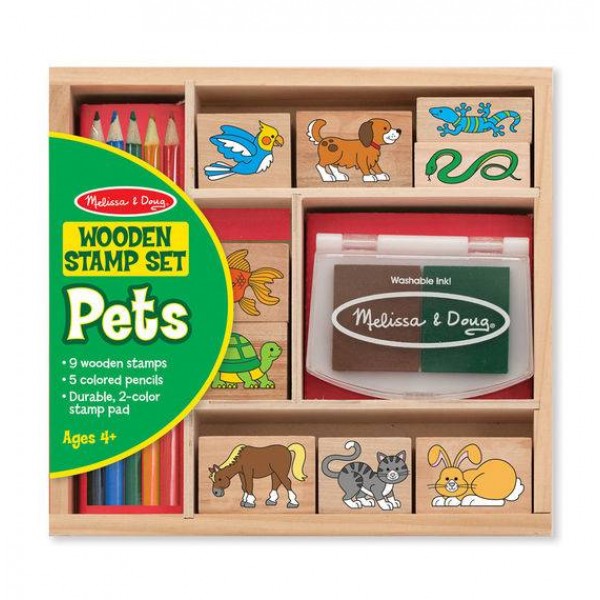 

Набор деревянных штампов Pets Домашние животные Melissa & Doug MD9363