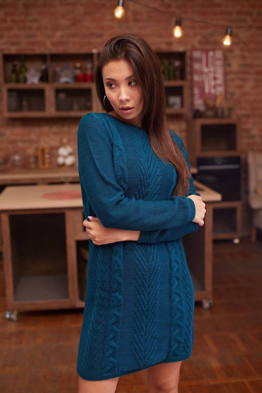 

Fashions • Вязаное платье Mila Fashions 42-48 бутылка (1128)