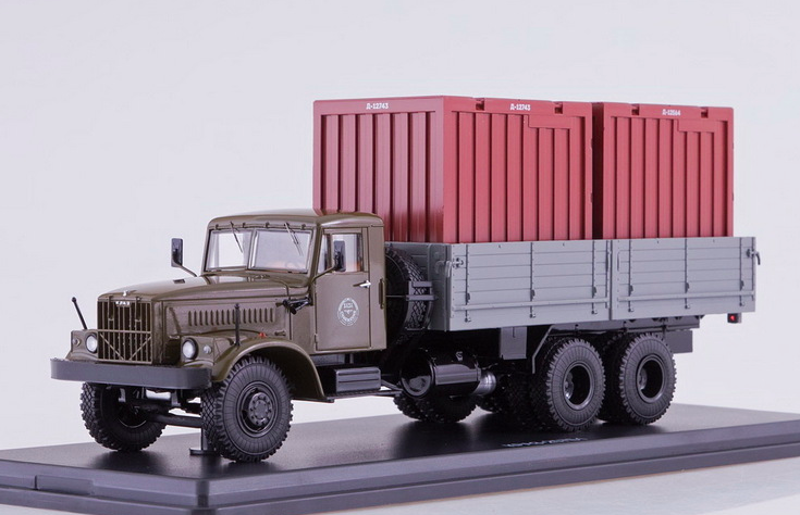 

Модель SSM КРАЗ-257Б1 Бортовой с контейнерами масштаб 1:43