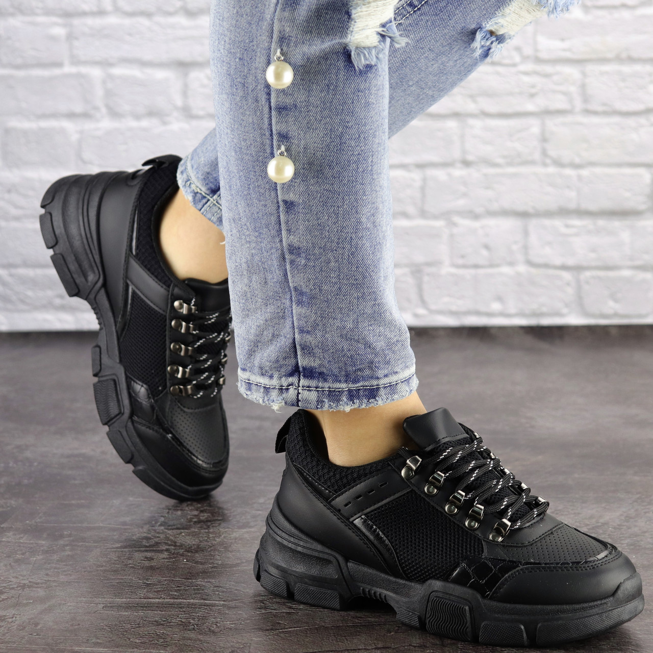 

Женские кроссовки Fashion Nikky 1462 38 размер 24,5 см Черный