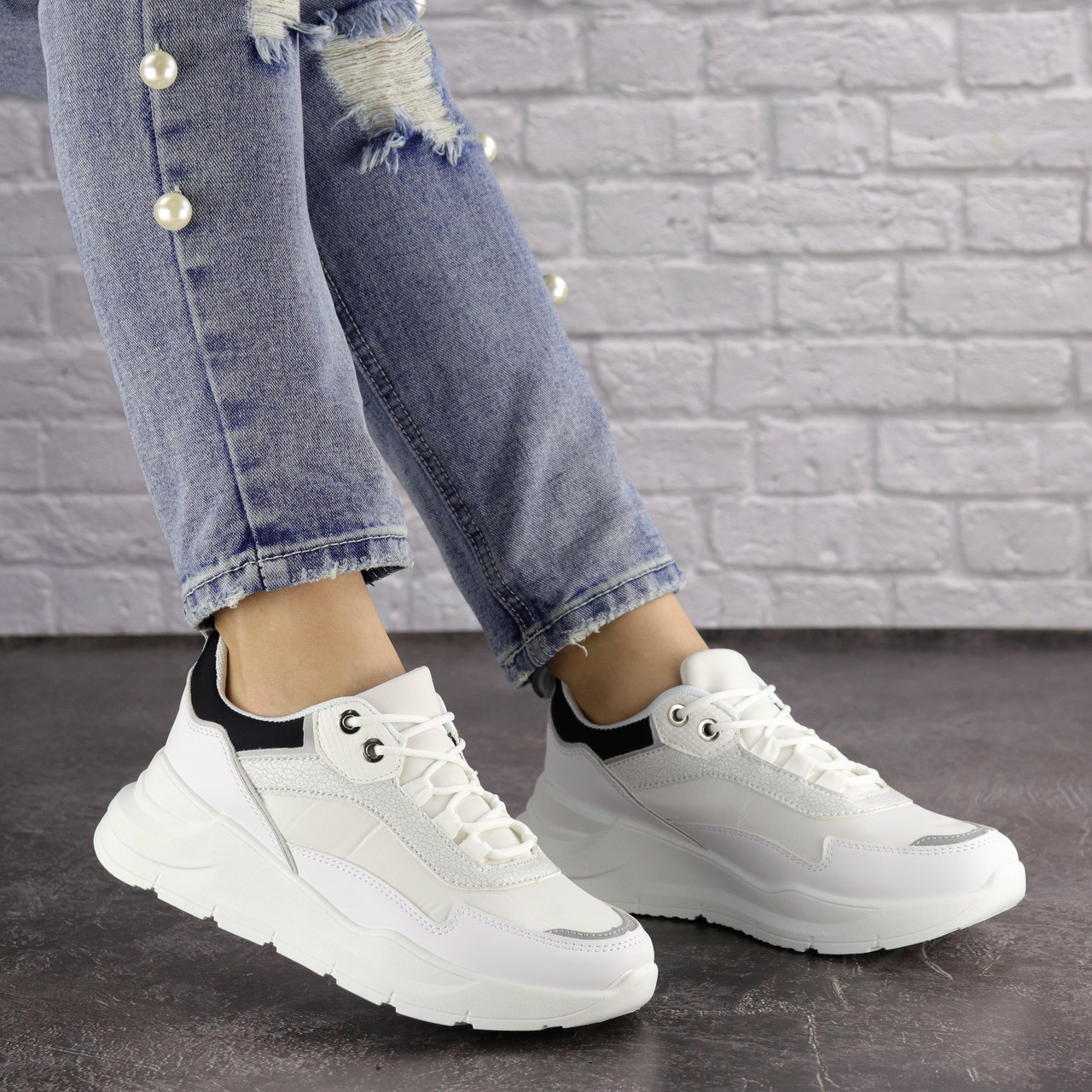 

Женские кроссовки Fashion Wackey 1379 40 размер 25 см Белый