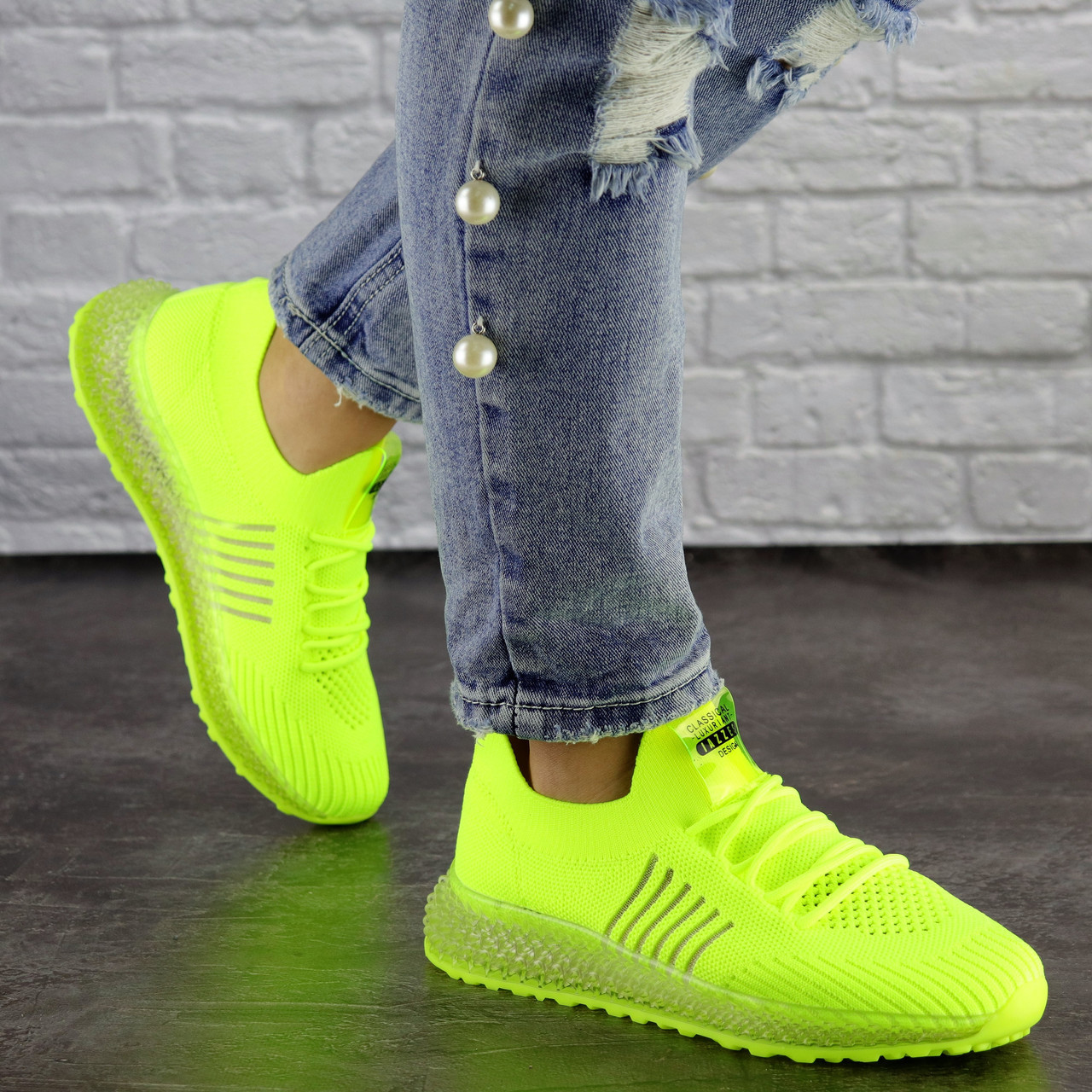 

Женские кроссовки Fashion Neon 1473 41 размер 26 см Зелёный