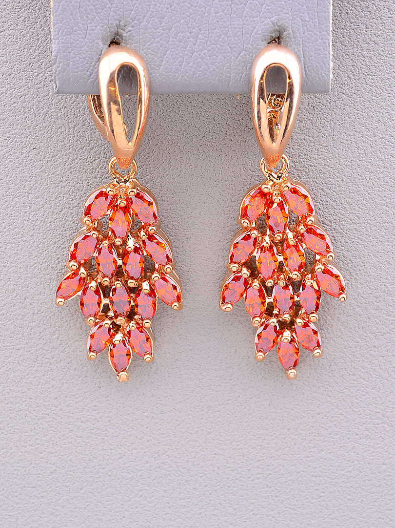 

Серьги Фианит 25x15мм. 028546