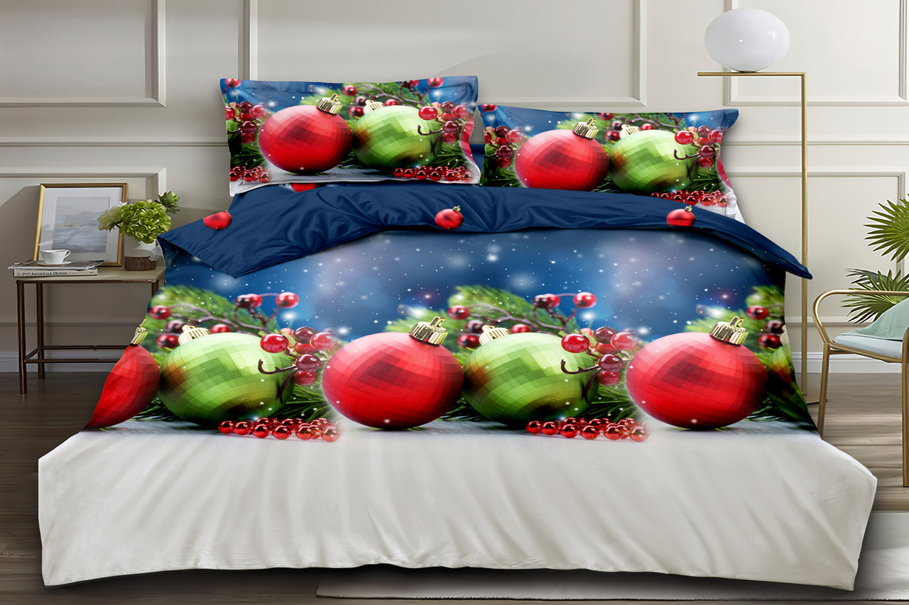 

Комплект постельного белья Krispol Новогодний двуспальный Ранфорс 180*220(520.88847.2)