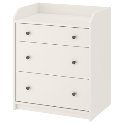 

Комод с 3 ящиками IKEA HAUGA 70x84 см Белый (004.072.74)