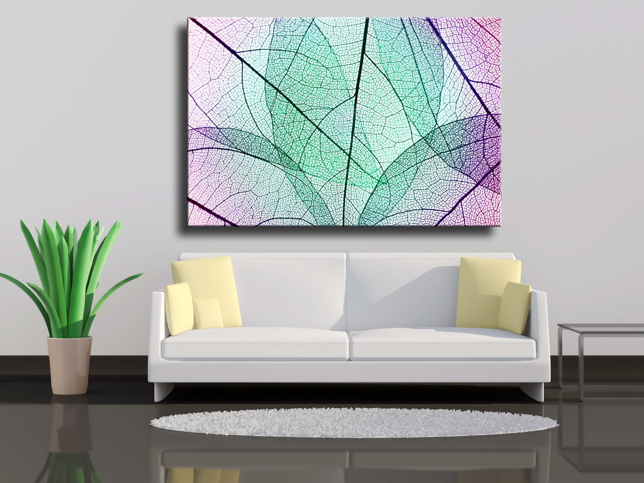 

Картина на холсте Абстракция Цветные листья 90х60