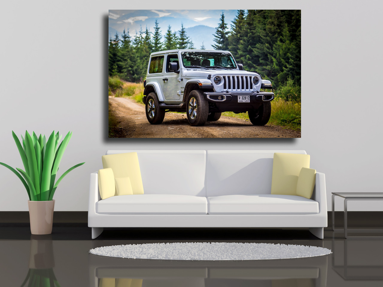 

Картины на холсте Джип Wrangler JL 90х60