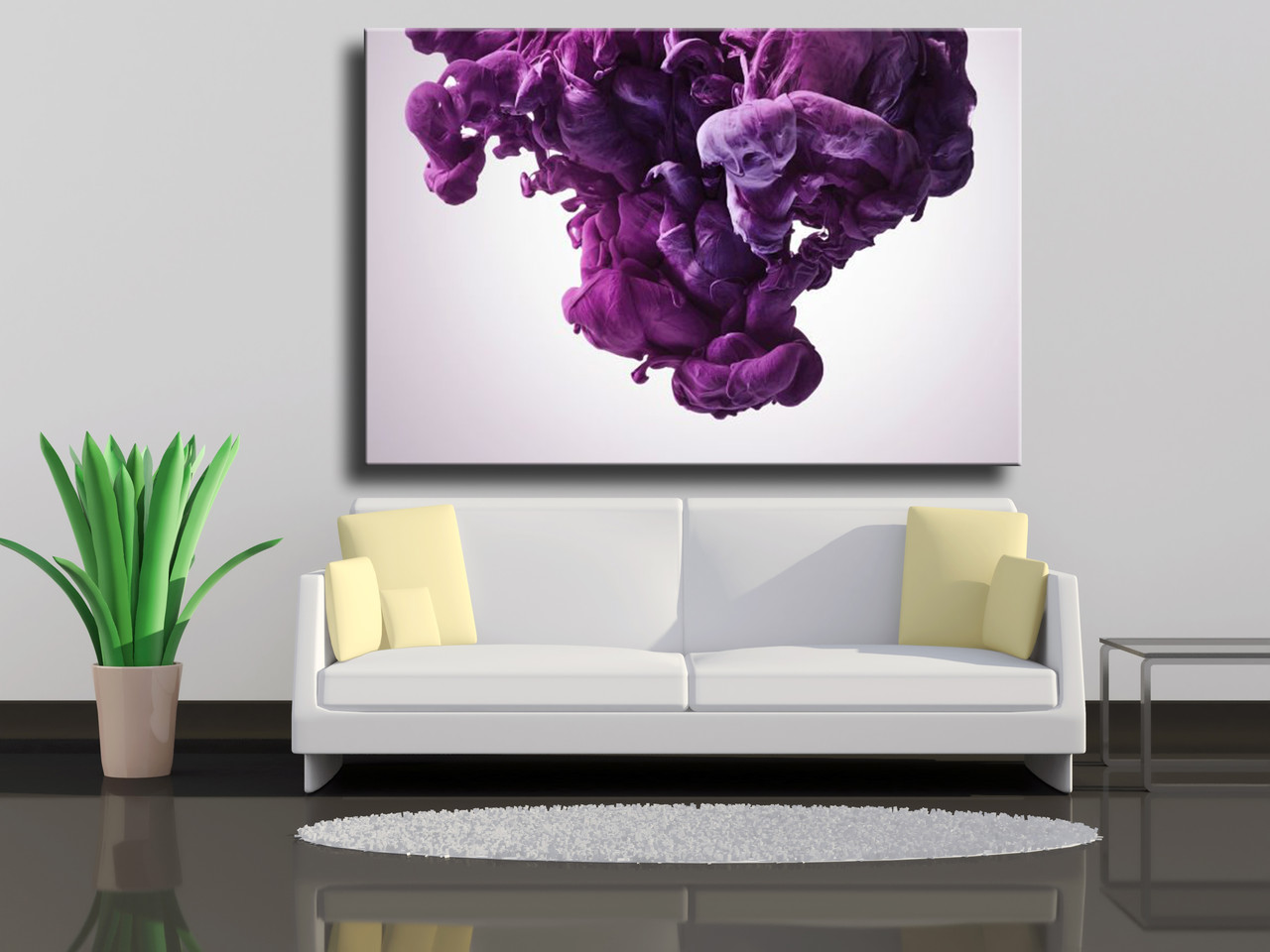

Картина на холсте Абстракция Рurple-paint-splash 90х60