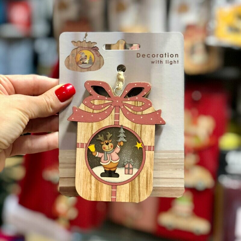 

Новогодний декор Подвеска новогодняя Олень Present декор новогодний подвеска Олень LED
