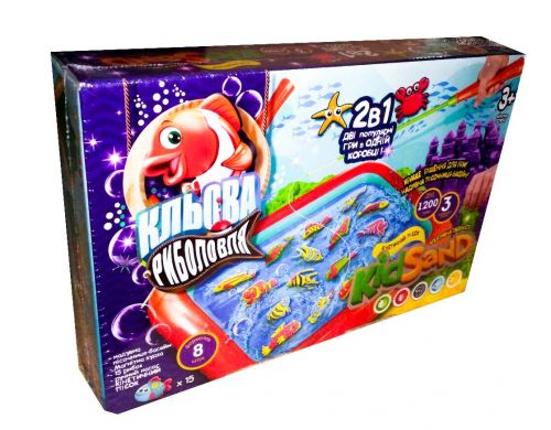 

Игра настольная 2 в 1 Dankotoys "Клевая рыбалка + KidSand" (укр) KRKS-01-01U 28858
