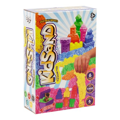 

Кинетический песок Dankotoys "KidSand" с формочками 1000 г (укр) KS-04-10U 91675