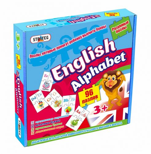 

Развивающая игра-пазлы Strateg Английский алфавит 539 20800