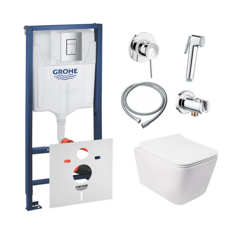 

Комплект инсталляция Grohe Rapid SL 38772001 и унитаз с сиденьем Qtap Crow QT05335170W + набор для гигиенического душа со смесителем Grohe BauClassic 111048 (SD00038285)