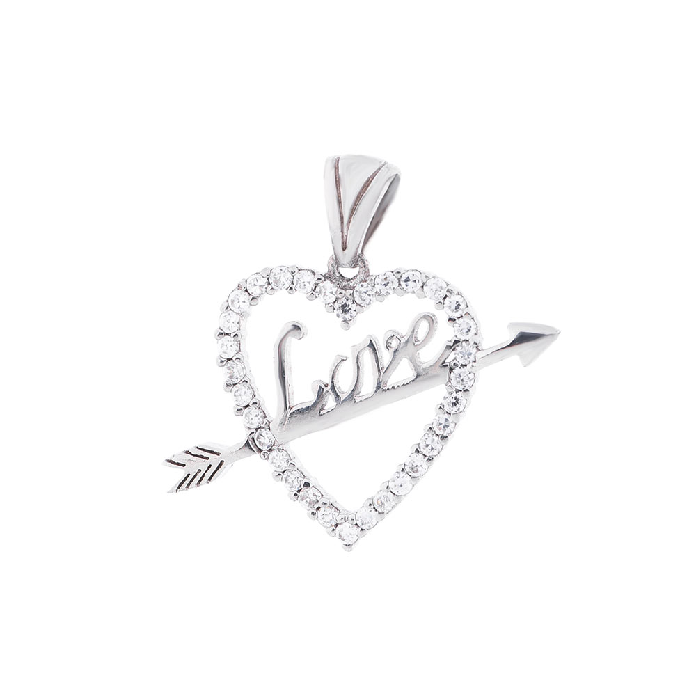 

Серебряная подвеска ОНИКС с сердечком «Love» (вес 2.8 г) модели пр-131825-2,8