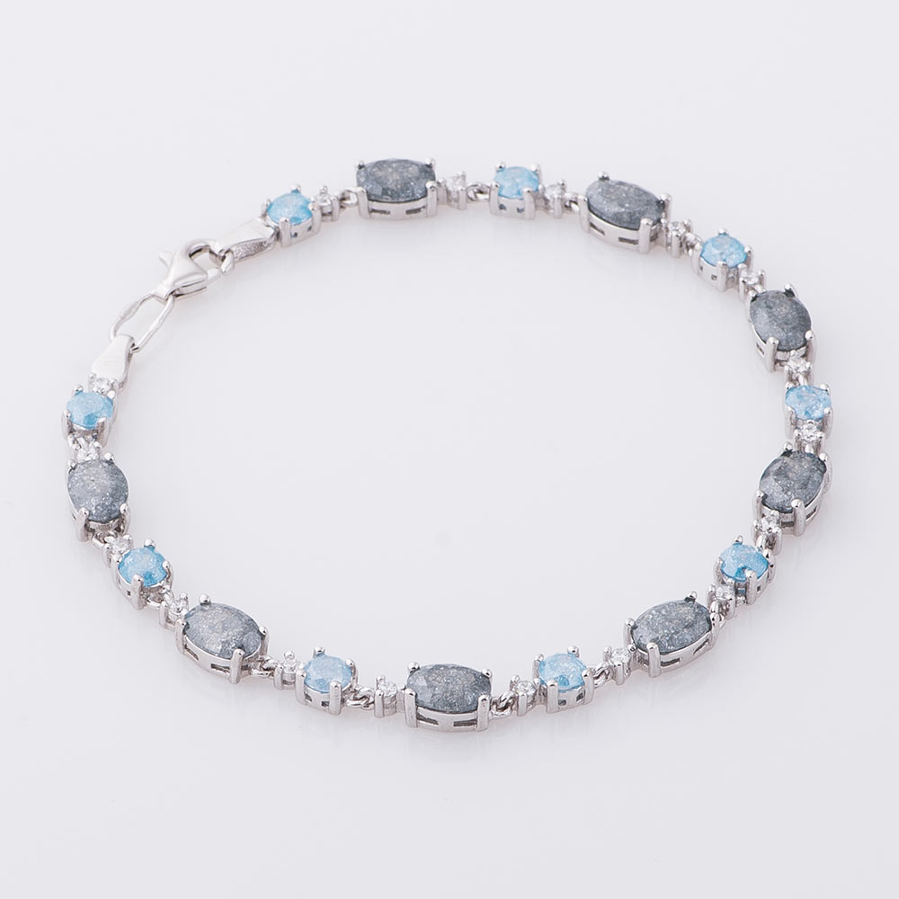 

Серебряный браслет ОНИКС с фианитами (вес 10.5 г) модели пр-141135-10,5-19